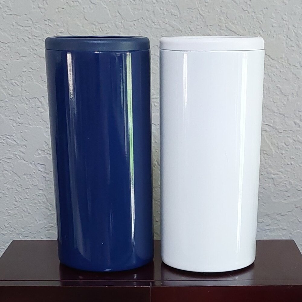 2 TILUCK 12 oz Stainless Steel Slim Cans